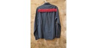 Chemise western grise frange rouge