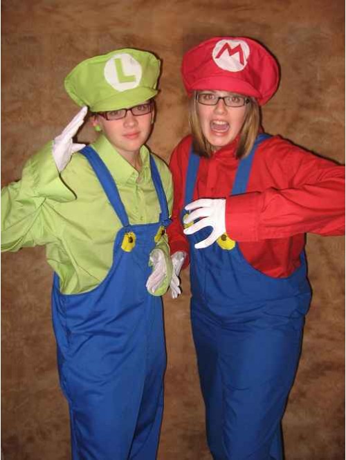 Super Mario Luigi Costume Adulte Enfants Tenue Déguisement
