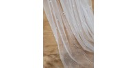 Voile de mariage beige
