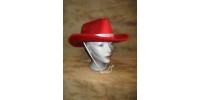 Chapeau Cowboy velours rouge